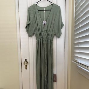 Hazel + Folk Melody Maxi Dress | Olive (S/M)